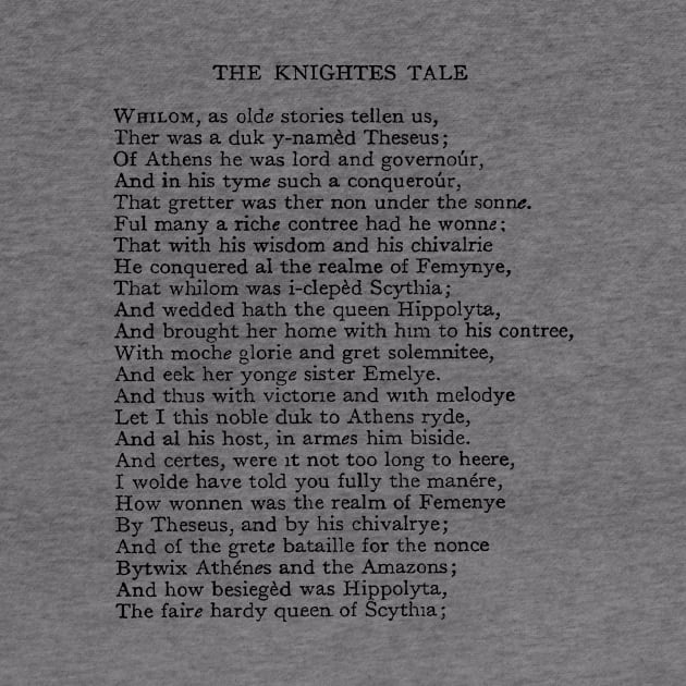 The Knight's Tale The Canterbury Tales Geoffrey Chaucer by buythebook86